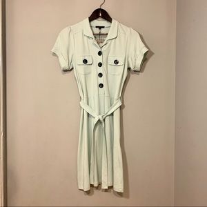 Vfish NWT Mint Green Button Dress w/ Tie Belt